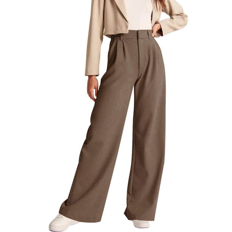 Pantalones Nimin Talle Alto Corte Suelto Tostad... image number null
