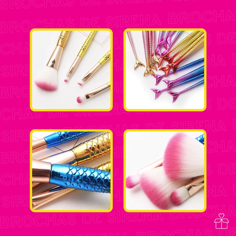 Brochas Sirena Maquillaje De 4pz Rostro Tornaso... image number null