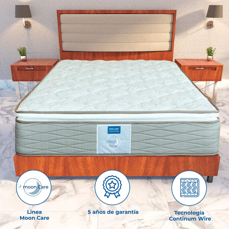 Colchón Matrimonial Restonic Terra + 2 Almohada... image number null