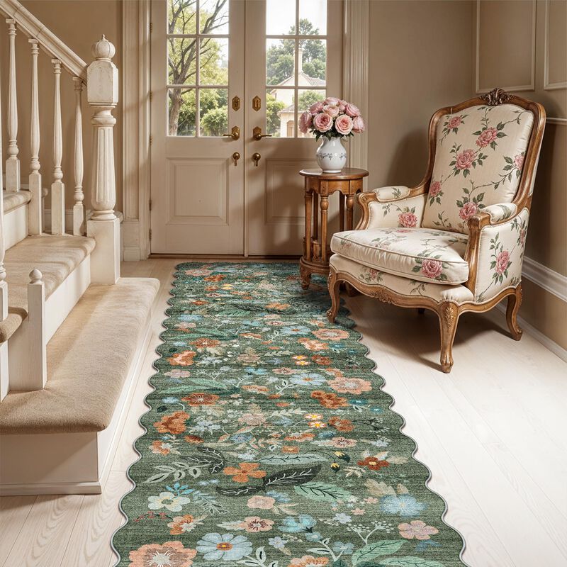 Alfombra Hy Hao Yun Lai 152 cm Floral Verde Lav... image number null