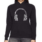 Sudadera Con Capucha Word Art Para Mujer - Aud&iacute;fonos Con Nota Musical - Negro