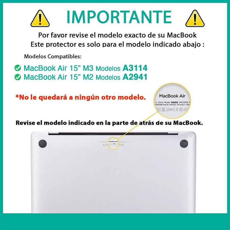 Funda TEKKU ST para MacBook Air 15 Azul Claro u... image number null