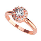 Anillo de Compromiso de 14K con Diamante de Laboratorio 0.50 CT F VS1 Talla 7 ORO ROSA 14K&ndash; / FJ852-50-14R-LG-7