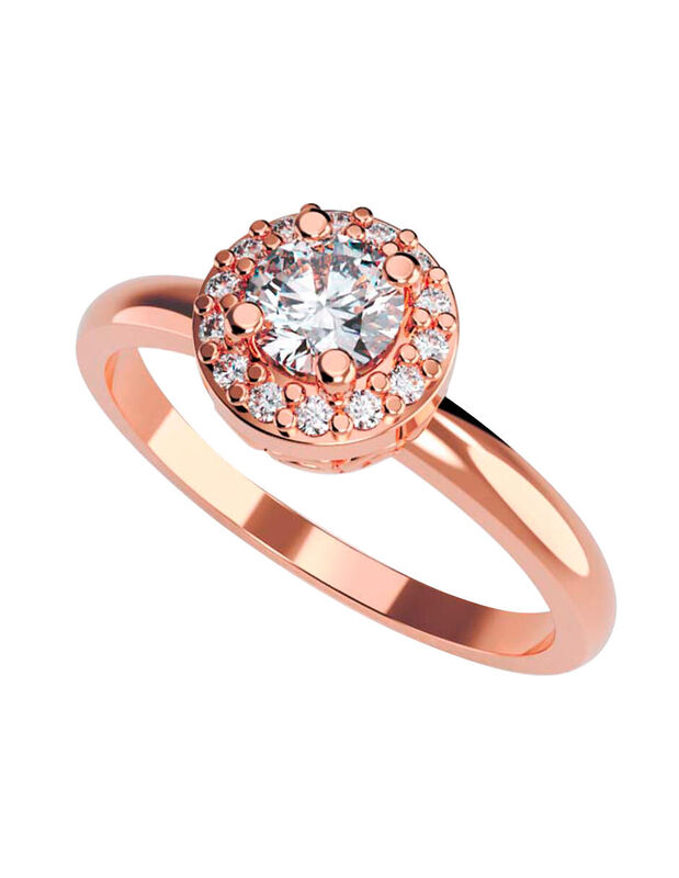 Anillo de Compromiso de 14K con Diamante de Lab... image number null