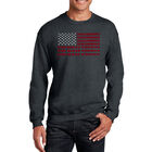 Sudadera De Cuello Redondo Word Art Para Hombre - God Bless America - Gris