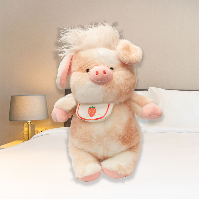 Puerquito De Peluche Con Babero Ultra Suave Y E... image number null