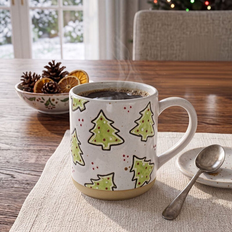 Taza De Cer&aacute;mica Navide&ntilde;a "&aacute;rbol De Navidad" 60... image number null