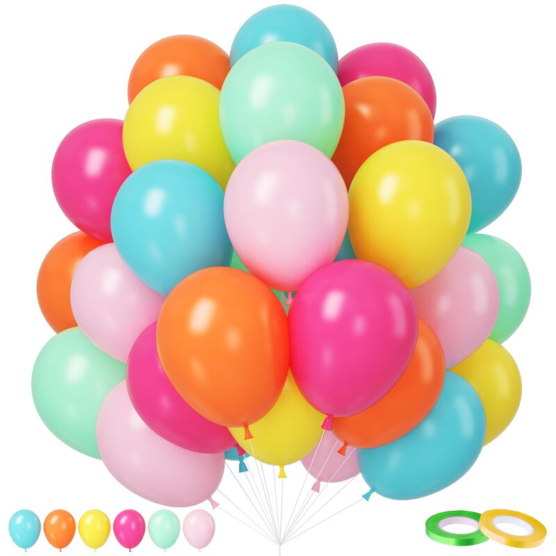 Globos Feyg 30 cm 50 Piezas Multicolor Ne&oacute;n image number null