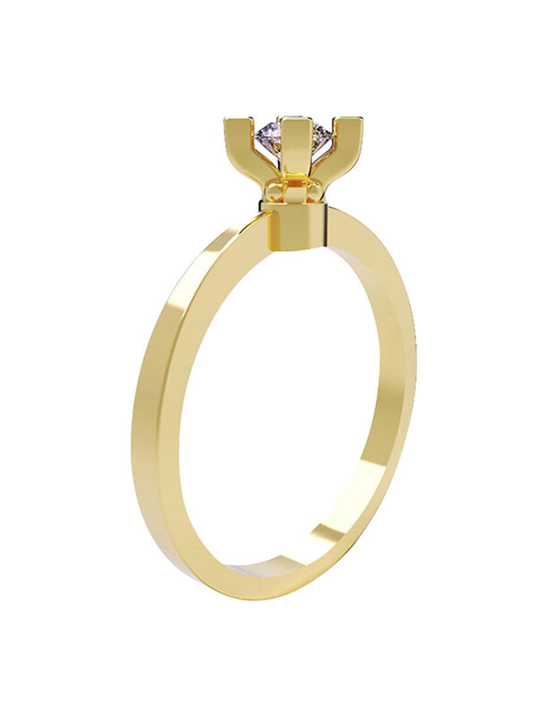 Anillo de Compromiso de 14K con Diamante de Lab... image number null