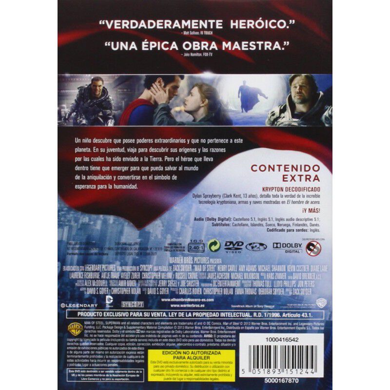 El Hombre De Acero [dvd] image number null