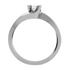 Anillo de Compromiso en Oro Blanco 10K con Circonia -  Talla:4.5/ FJ706-10W-CZ-45