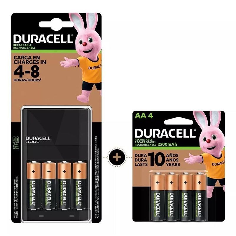 CARGADOR DURACELL CON 8 PILAS RECARGABLES AA 1.... image number null