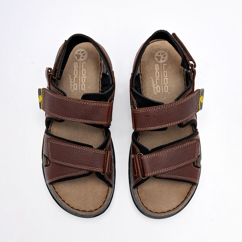 Lobo Solo Sandalia para hombre. Caf&eacute; image number null