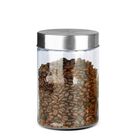 Recipiente redondo de vidrio con tapa 1.2 L