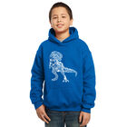 Sudadera Con Capucha Word Art Para Ni&ntilde;o - Fotos de Dinosaurios - Azul Rey