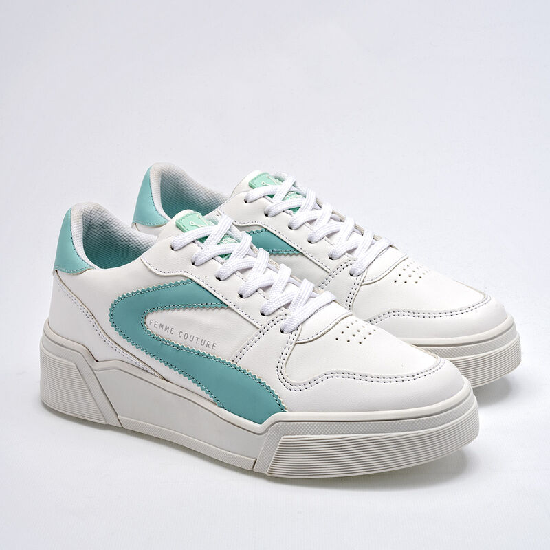 Clasben Tenis urbano para mujer blanco verde image number null