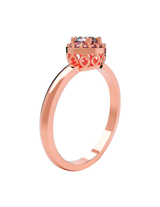 Anillo de Compromiso de 14K con Diamante de Lab... image number null