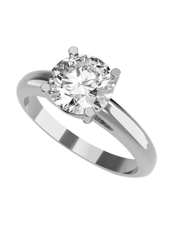 Anillo de Compromiso de 14K con Diamante de Lab... image number null