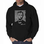 Sudadera Con Capucha Word Art Para Hombre - Abraham Lincoln &middot; Gettysburg Address - Negro
