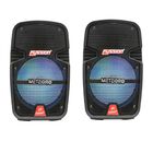 Kit 2 Bafles Amplificado Fussion Pbs-9936bk 8 Pulgadas Meteoro 18 000w P.m.p.o Negro End