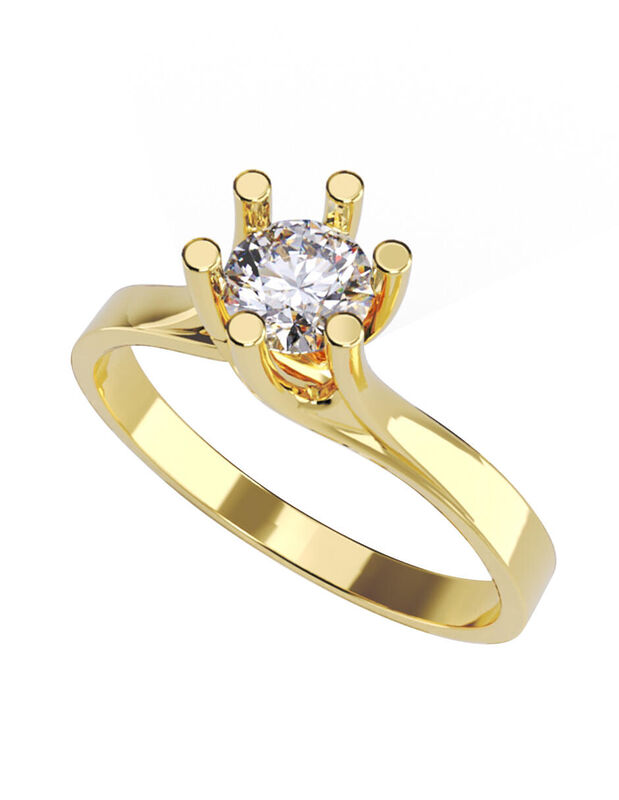 Anillo de Compromiso de 14K con Circonia Talla ... image number null