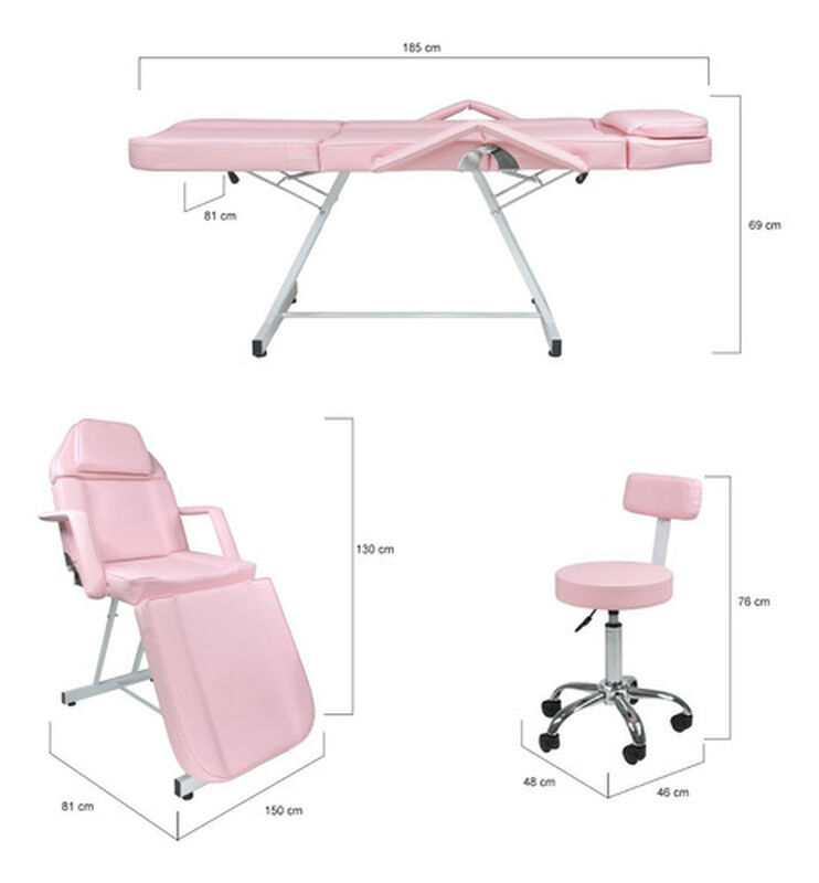Silla Faciales Reclinable Sill&oacute;n Cama Masaje Sp... image number null
