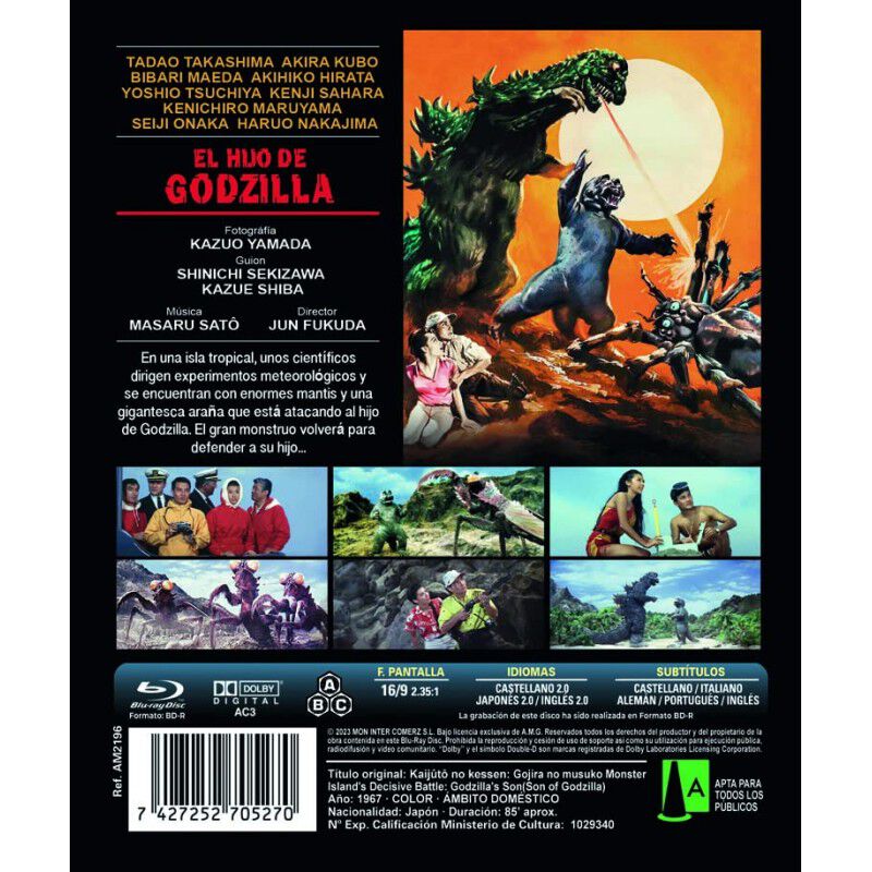 El Hijo De Godzilla Bdr Son Of Godzilla [blu-ra... image number null