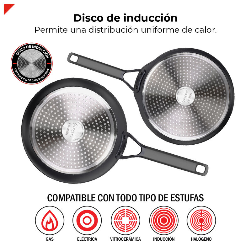 Set Sart&eacute;n 28 cm Y Comal 26 cm Aluminio Forjado... image number null
