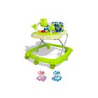 Andadera Plegable Con Asiento Acolchado Juguetero Y Frenos Para Beb&eacute; 6-18 Meses Verde