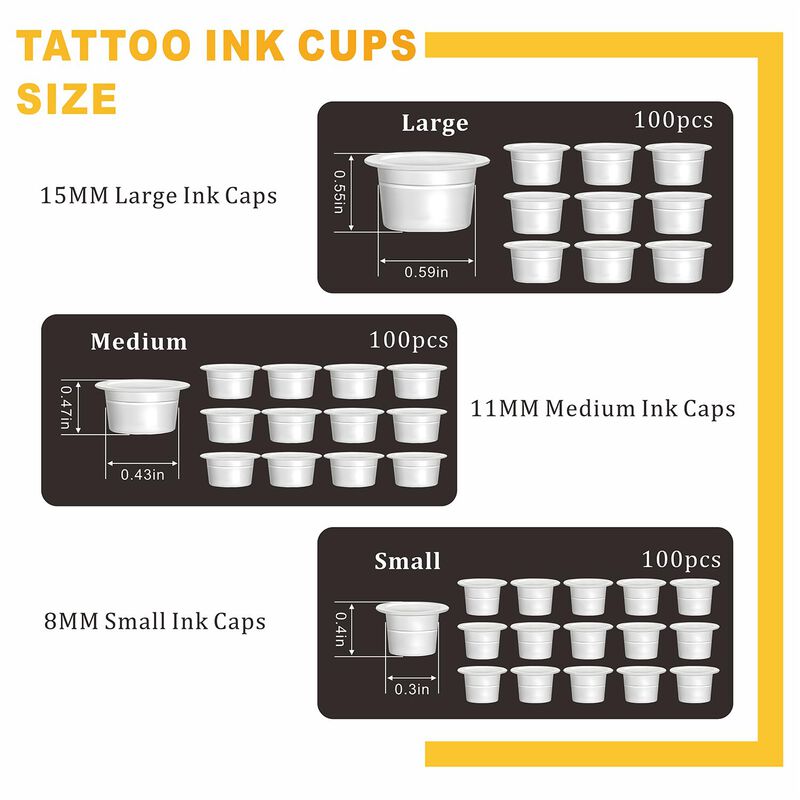 Kit De 303 Piezas De Tazas De Tinta Para Tatuaj... image number null