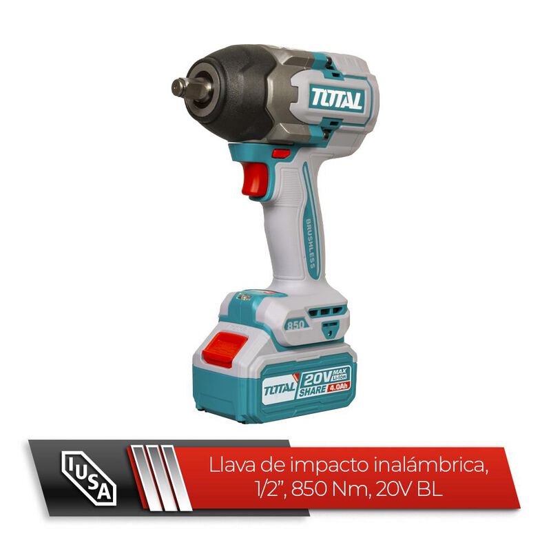 Llave de impacto inal&aacute;mbrica 1/2&rdquo; 20 V sin carb... image number null