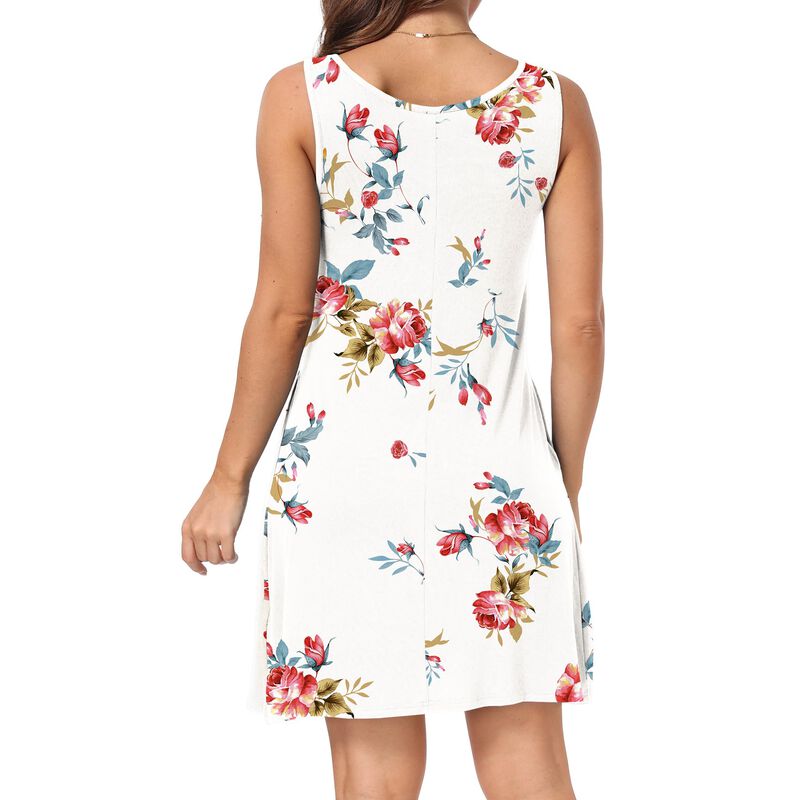Vestido Floral Haomeili Casual con Corte Swing ... image number null