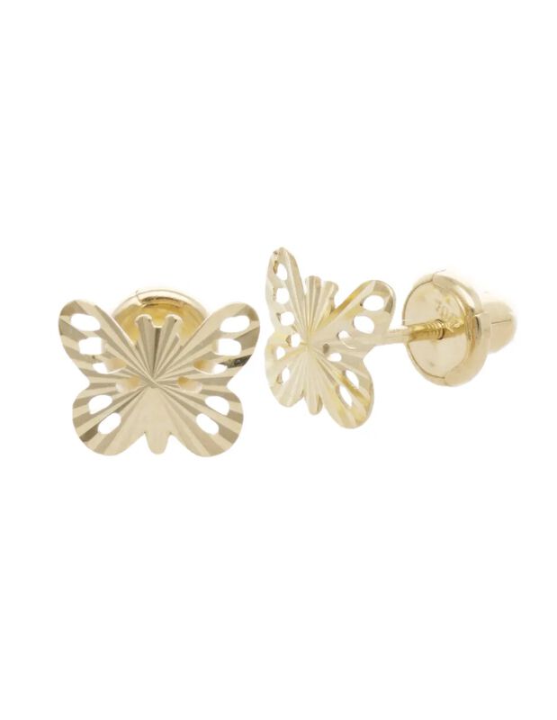 Broqueles De Mariposa En Oro Amarillo 10k image number null