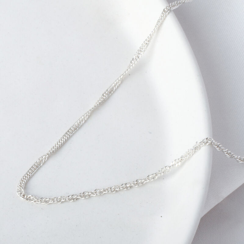 Cadena torcida de plata de 45cm image number null