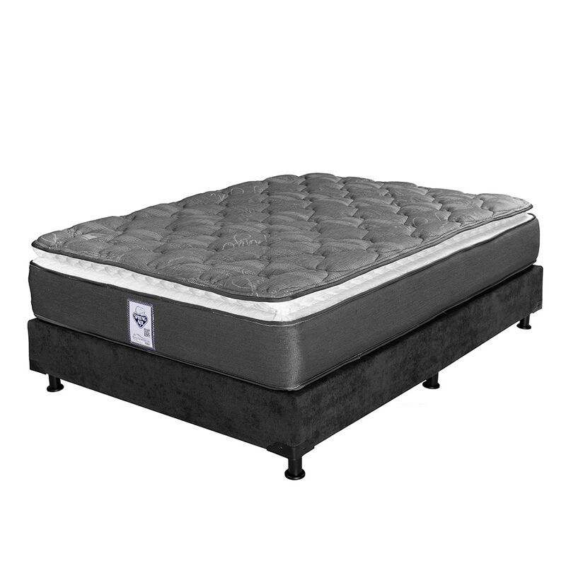 Colch&oacute;n King Size Aries + Box + 2 Almohadas De ... image number null