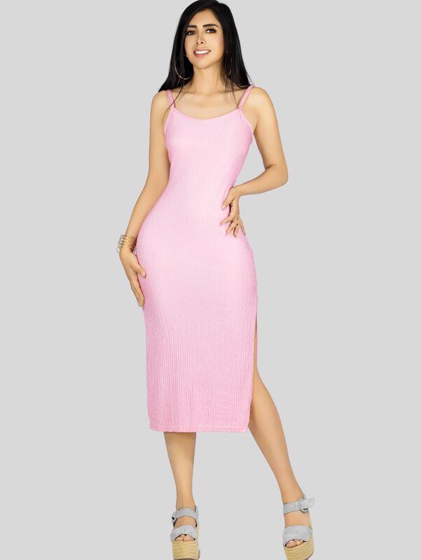 Vestido De Mujer Midi Casual VES-1021 Rojo Stre... image number null