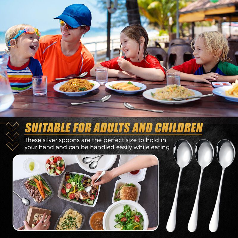 Cucharas Nuogo 100 Piezas Acero Inoxidable Colo... image number null