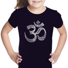 Camiseta Word Art Para Ni&ntilde;a - Posturas Om - Negro