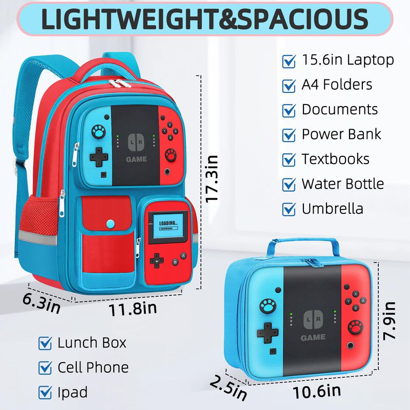 Mochila Tilytadly Para Ni&ntilde;os Con Lonchera, Jueg... image number null