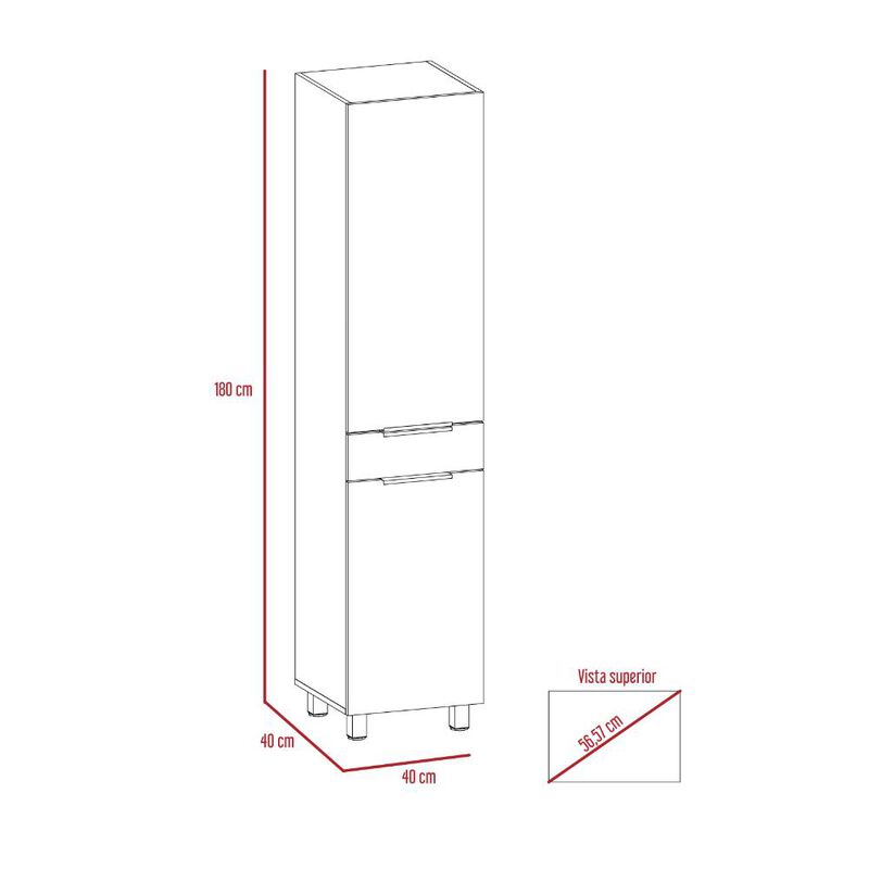 Alacena Amir Blanco Y Beige Virtual Muebles image number null