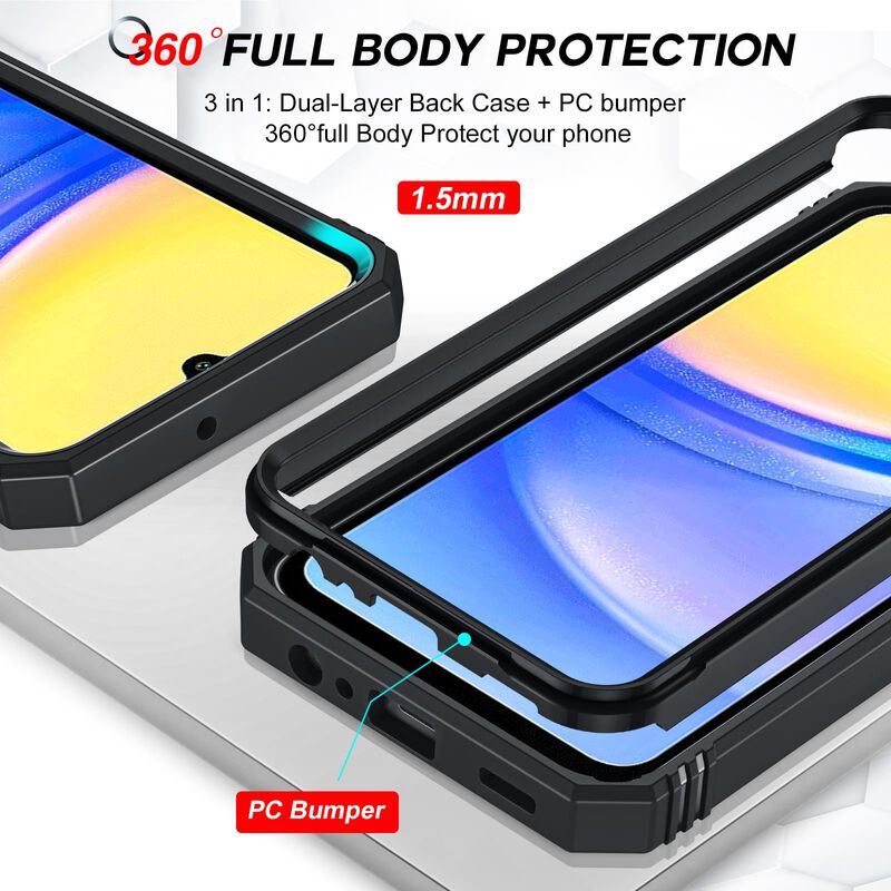 Funda Leyi Galaxy A15 5G Resistente, Negra image number null