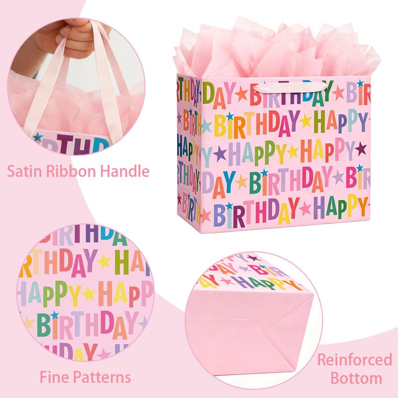 Bolsa De Regalo Yusenguan 42 cm Rosa - Set De C... image number null