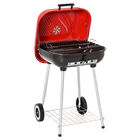 Asador cuadrado 18" Aquila con Ruedas Negro/Rojo