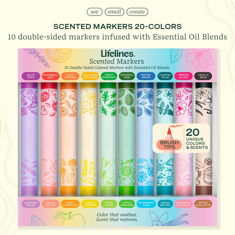 Marcadores Lifelines 10 Doble Cara Aromatizados image number null