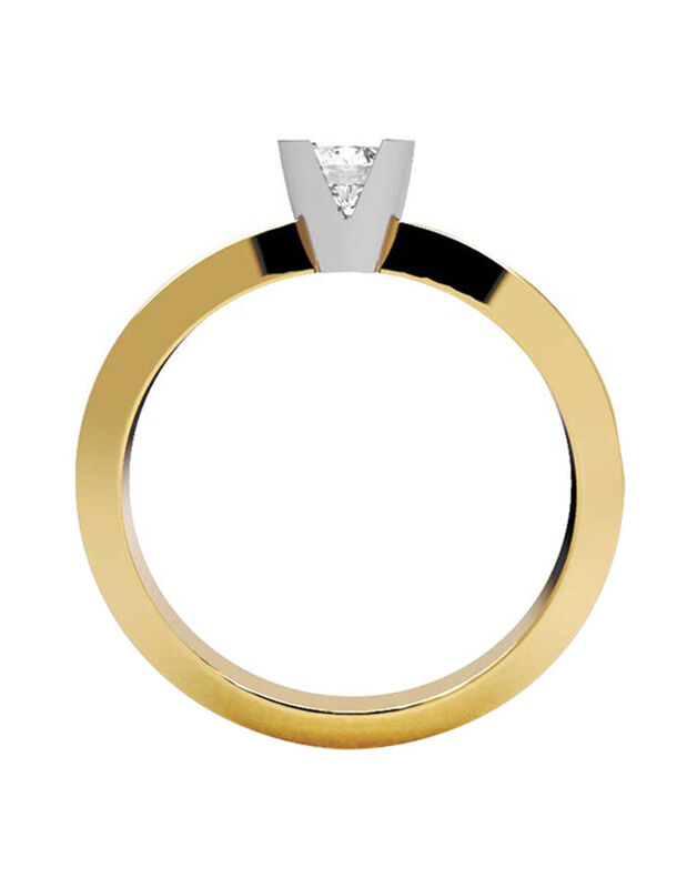 Anillo de Compromiso en Oro de 14K con Circonia... image number null