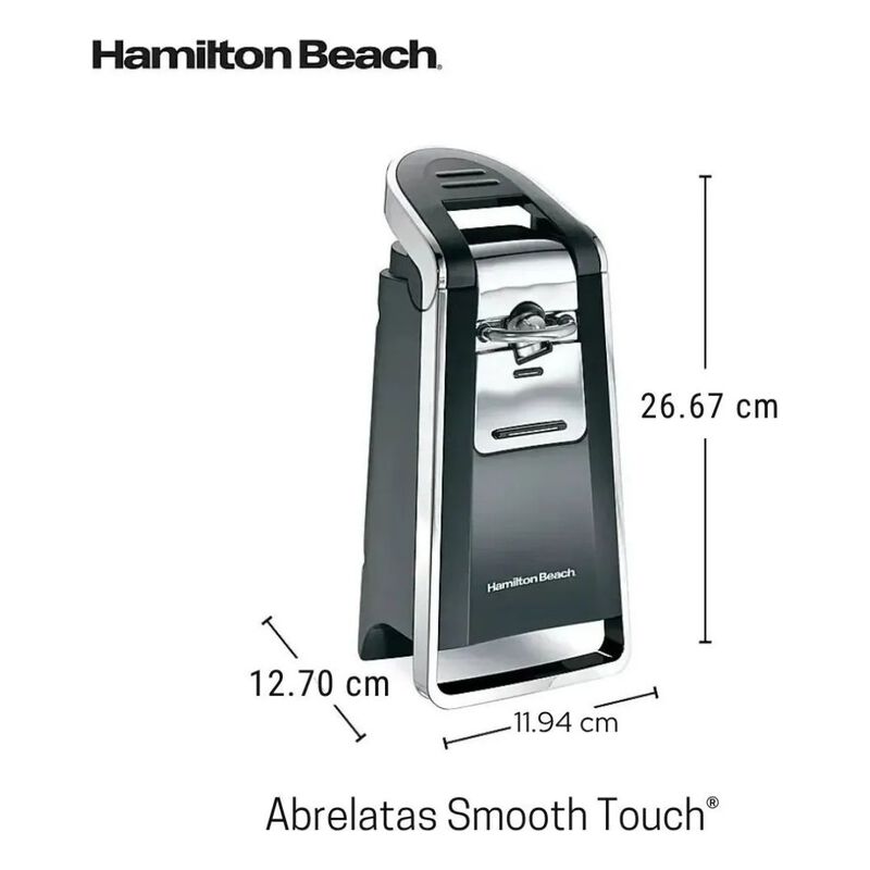 Abrelatas El&eacute;ctrico Hamilton Beach Color Negro image number null