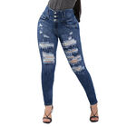 Pantal&oacute;n Colombiano Nyk Skinny Rotos N4787m Tiro Alto Mujer