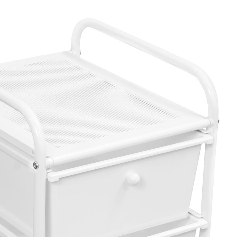 Carrito Organizador Multiusos  Blanco 4 Cajones... image number null