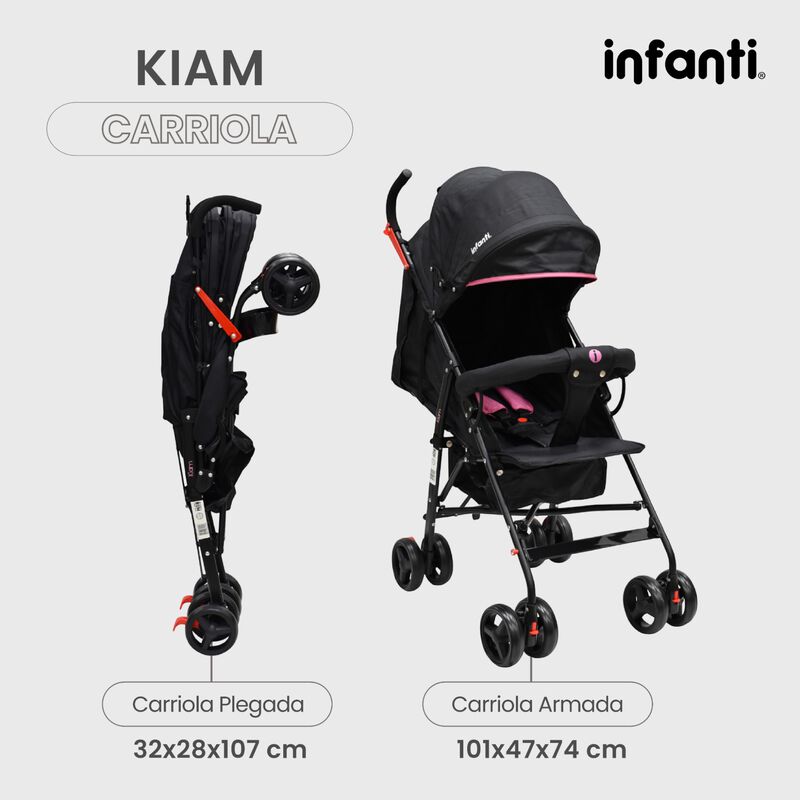 Carriola Para Bebe Kiam Compacta, Ligera, Plega... image number null