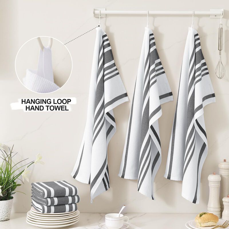 Toallas De Cocina Homaxy 46 cm Pack De 6 Rayas ... image number null